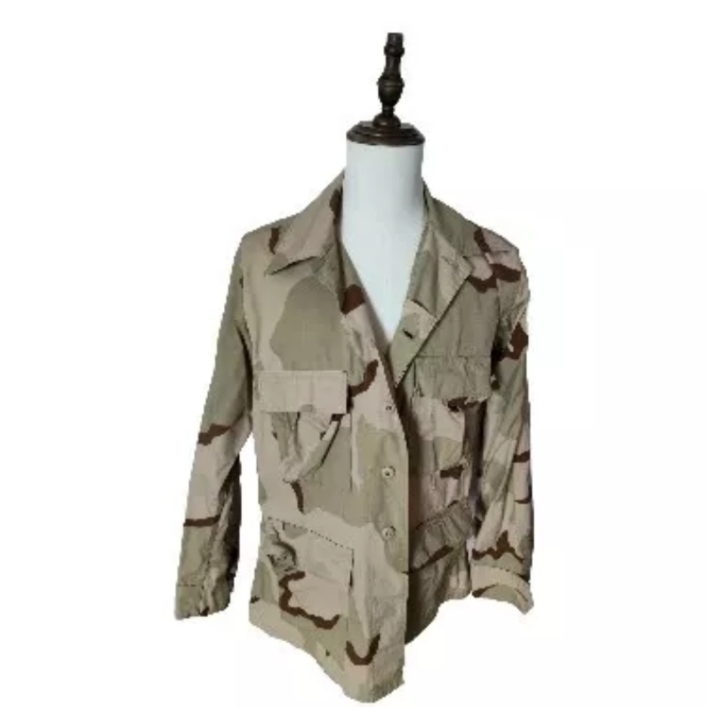 Vintage Military Coat Desert Camouflage Pattern Combat SP0100-97-D-CB11 Large